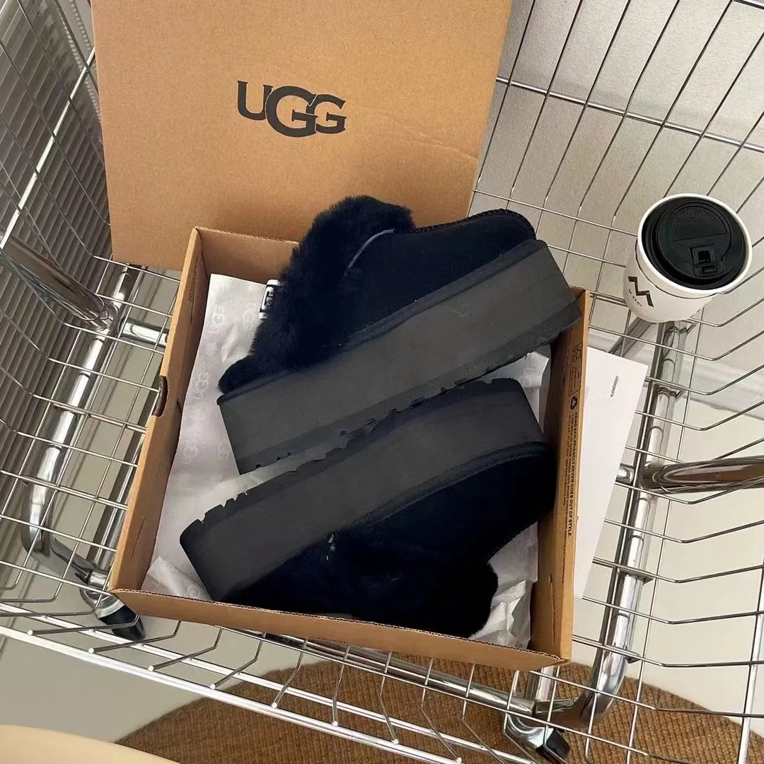 💰 480 UGG sheepskin all-in-one snow boots official website recommends 3474 5-layer 5 cm thick-soled slippers. Color: chocolate, mustard, black, gray, maroon, dusk pink. Size: 35-41